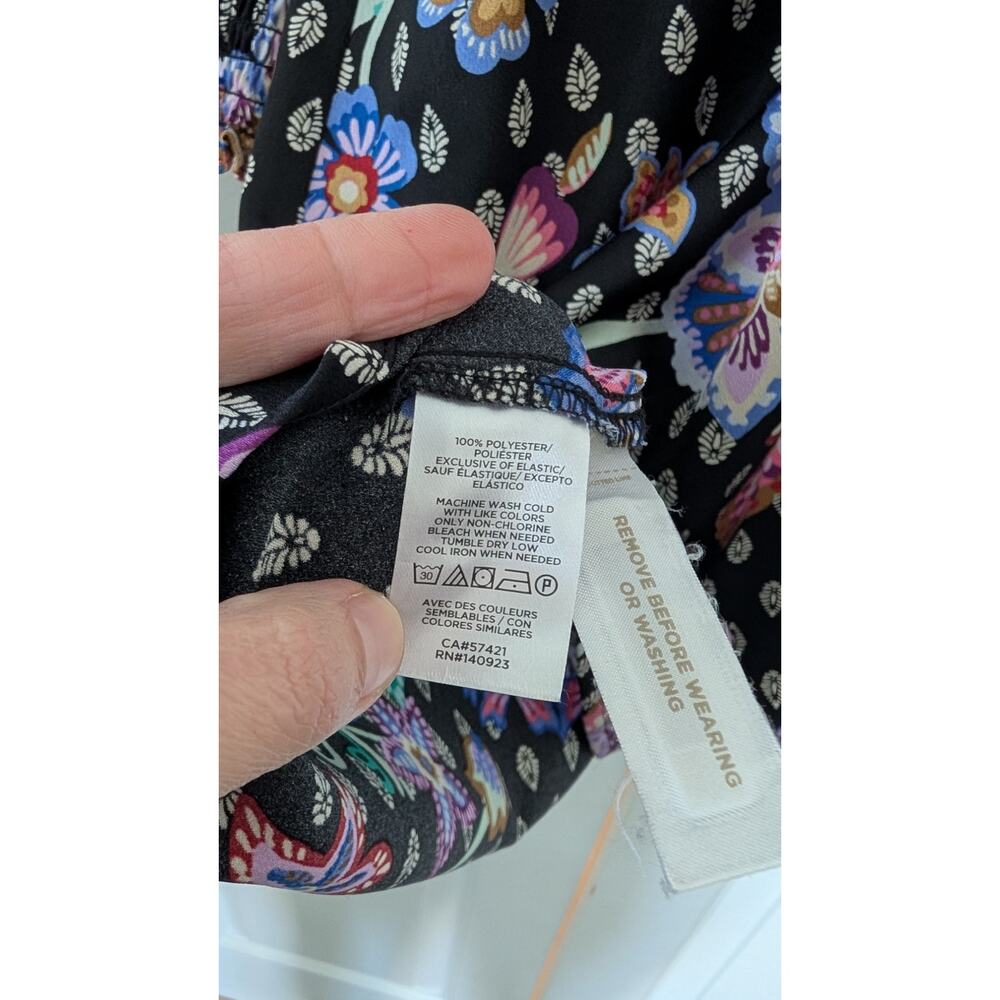 Loft Dark Floral High Neck Dress - Picture 4 of 8